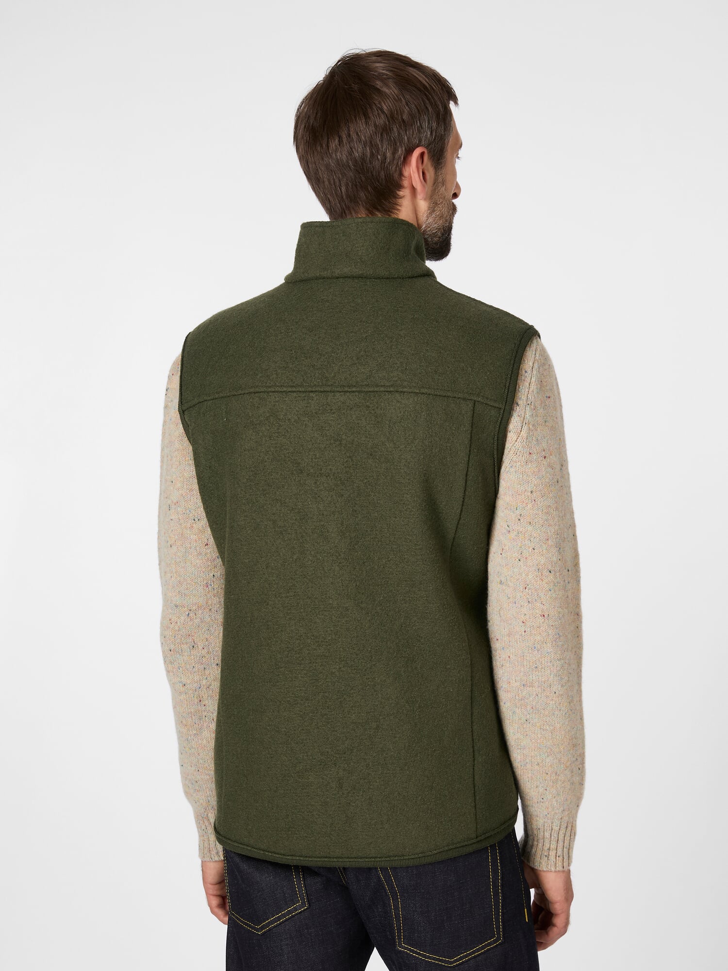 Men's wool vest, Olive | Manufactum